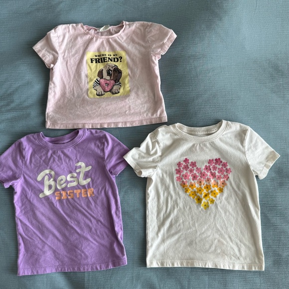 🛎️ Clearance 3 Bundle Girls Shirt 2/Cat&Jack size 4T 1/LCWaikiki 4-5Years - Picture 1 of 9